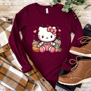 Hello Kitty Coffee Lover Sweatshirt Cat Lover Gift Hoodie Hello Kitty Coffee Shirt riracha 7