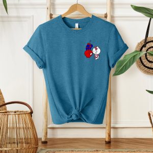 Spiderman And Hello Kitty Shirt Sweatshirt Hoodie Kitty Spiderman Couple Shirt Hello Cat Shirt Kawaii Shirt riracha 4