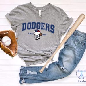 Blue Dodger Kitty T Shirt Hello Kitty Dodgers Shirt riracha 3