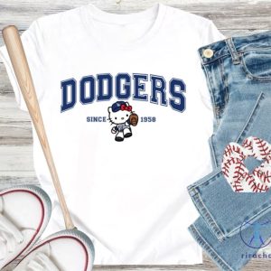 Blue Dodger Kitty T Shirt Hello Kitty Dodgers Shirt riracha 4