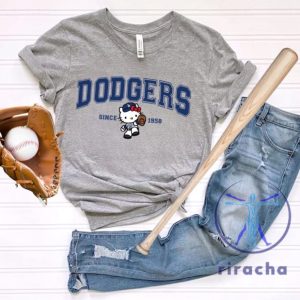 Blue Dodger Kitty T Shirt Hello Kitty Dodgers Shirt riracha 5