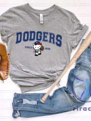 Blue Dodger Kitty T Shirt Hello Kitty Dodgers Shirt riracha 5