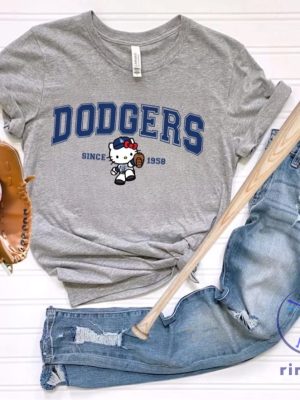 Blue Dodger Kitty T Shirt Hello Kitty Dodgers Shirt riracha 7