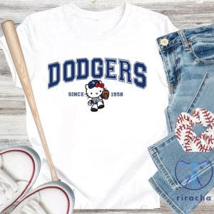 Blue Dodger Kitty T Shirt Hello Kitty Dodgers Shirt riracha 8