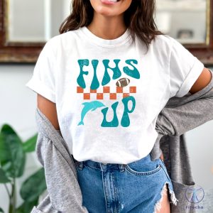 Fins Up Shirt Retro Miami Football Tshirt Game Day Shirt Miami Marlins Shirt riracha 3