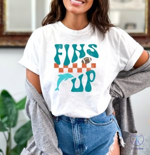 Fins Up Shirt Retro Miami Football Tshirt Game Day Shirt Miami Marlins Shirt riracha 3