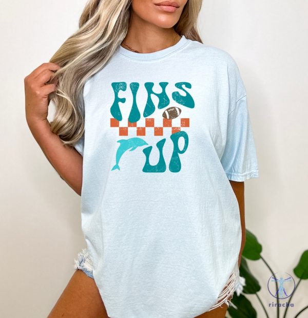 Fins Up Shirt Retro Miami Football Tshirt Game Day Shirt Miami Marlins Shirt riracha 5