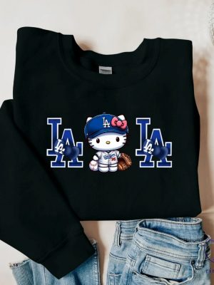 La Dodgers Hello Kitty Crewneck Hello Kitty Dodgers Shirt riracha 2