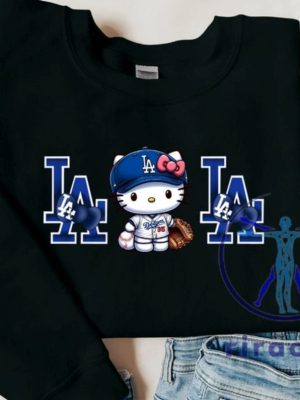 La Dodgers Hello Kitty Crewneck Hello Kitty Dodgers Shirt riracha 3