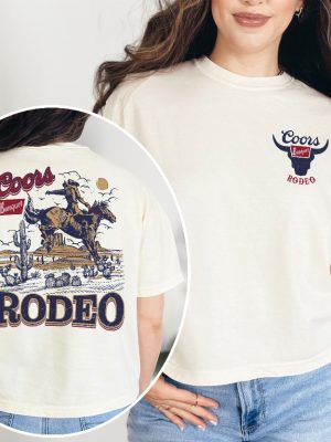 Coors Banquet Rodeo T Shirt Retro Western Design Vintage Cowboy Graphic Tee riracha 2