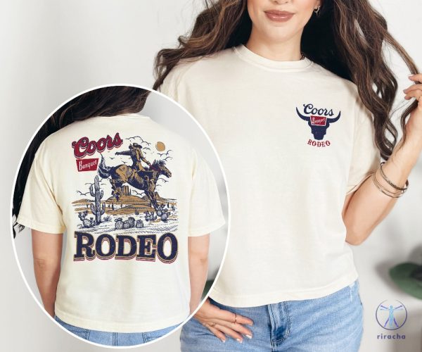 Coors Banquet Rodeo T Shirt Retro Western Design Vintage Cowboy Graphic Tee riracha 2