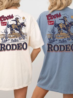 Coors Banquet Rodeo T Shirt Retro Western Design Vintage Cowboy Graphic Tee riracha 3