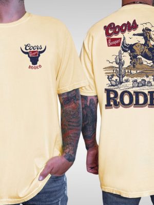 Coors Banquet Rodeo T Shirt Retro Western Design Vintage Cowboy Graphic Tee riracha 4