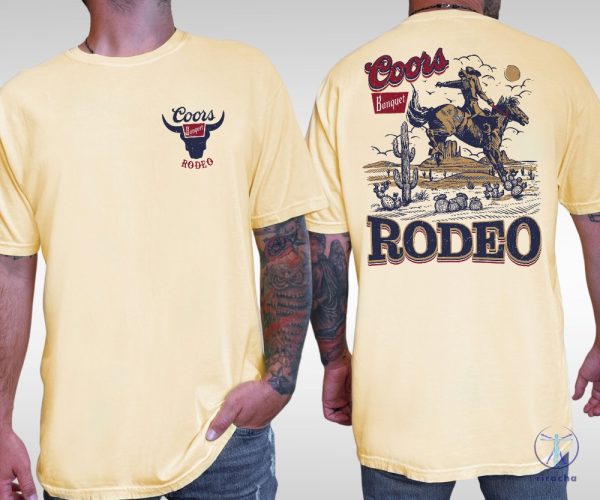 Coors Banquet Rodeo T Shirt Retro Western Design Vintage Cowboy Graphic Tee riracha 4