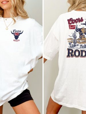 Coors Banquet Rodeo T Shirt Retro Western Design Vintage Cowboy Graphic Tee riracha 5