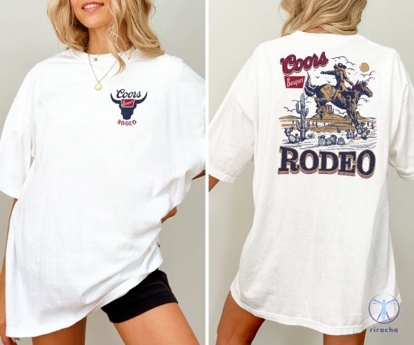 Coors Banquet Rodeo T Shirt Retro Western Design Vintage Cowboy Graphic Tee riracha 5