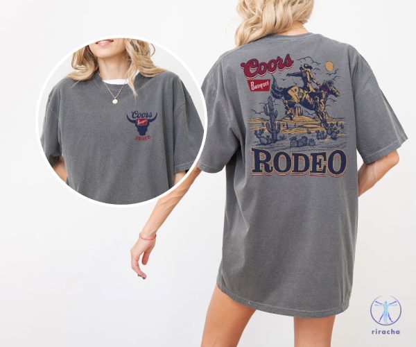 Coors Banquet Rodeo T Shirt Retro Western Design Vintage Cowboy Graphic Tee riracha 6