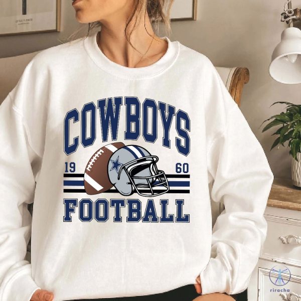 Vintage Cowboys Football Sweatshirt Shirt Retro Style 90S Vintage Unisex Crewneck Dallas Cowboys Jersey riracha 5