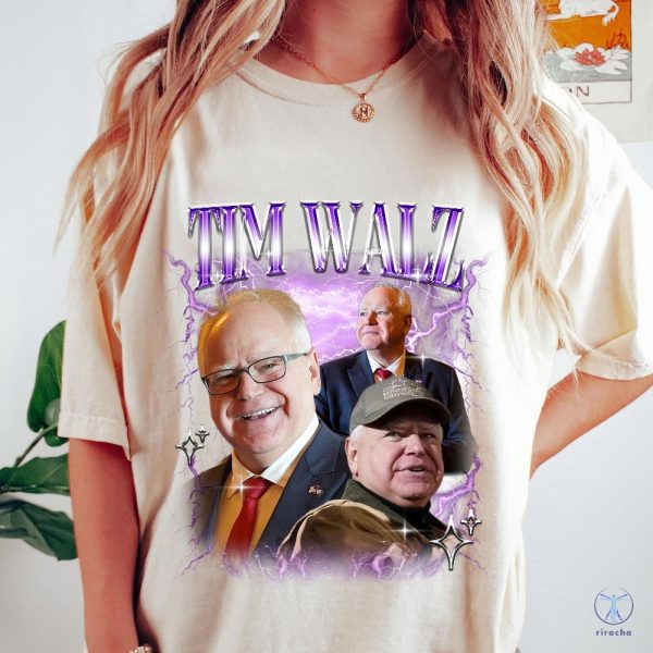 Tim Walz Shirt Tim Walz Vintage Shirt Tim Walz Retro 90S Tshirt Tim Walz Flannel Shirt riracha 1