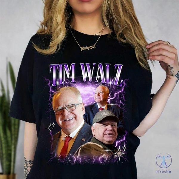 Tim Walz Shirt Tim Walz Vintage Shirt Tim Walz Retro 90S Tshirt Tim Walz Flannel Shirt riracha 2