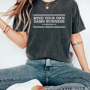 Mind Your Own Damn Business Shirt Tim Walz Shirt Harris Walz Shirt Tim Walz Flannel Shirt riracha 3