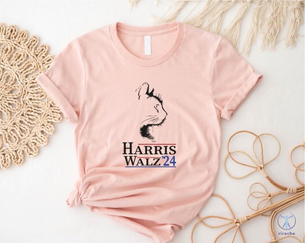 Harris Walz 2024 Cat Shirt Kamala Harris Tim Walz Kamala Harris Tee Tim Walz Flannel Shirt riracha 1