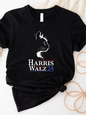 Harris Walz 2024 Cat Shirt Kamala Harris Tim Walz Kamala Harris Tee Tim Walz Flannel Shirt riracha 2