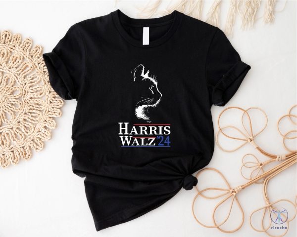 Harris Walz 2024 Cat Shirt Kamala Harris Tim Walz Kamala Harris Tee Tim Walz Flannel Shirt riracha 2