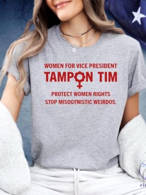 Tampon Tim Crewneck Tee Shirt Women For Vice President Tim Walz Shirt Tim Walz Flannel Shirt riracha 2