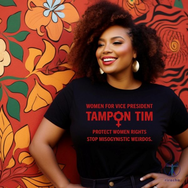 Tampon Tim Crewneck Tee Shirt Women For Vice President Tim Walz Shirt Tim Walz Flannel Shirt riracha 3