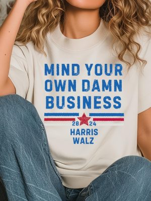 Mind Your Own Damn Business Kamala Harris Tim Walz President Vp 2024 Us Election Shirt Tim Walz Flannel Shirt riracha 3