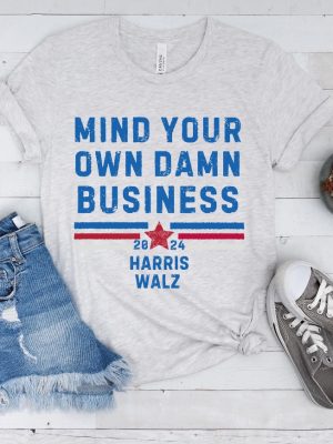 Mind Your Own Damn Business Kamala Harris Tim Walz President Vp 2024 Us Election Shirt Tim Walz Flannel Shirt riracha 4