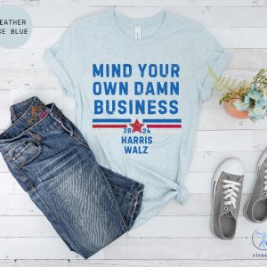 Mind Your Own Damn Business Kamala Harris Tim Walz President Vp 2024 Us Election Shirt Tim Walz Flannel Shirt riracha 5