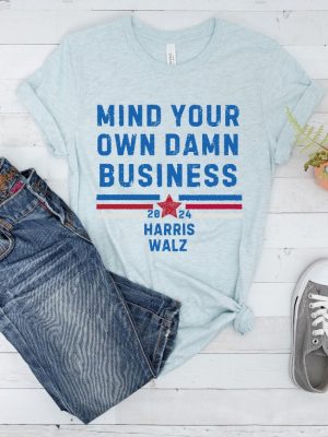 Mind Your Own Damn Business Kamala Harris Tim Walz President Vp 2024 Us Election Shirt Tim Walz Flannel Shirt riracha 5