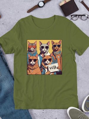 Harris Walz 2024 Cat Unisex Tshirt Tim Walz Flannel Shirt riracha 4