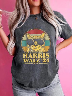 Harris Walz Shirt Election Cat Lady Kamala Harris Tim Waltz Shirt Tim Walz Flannel Shirt riracha 2