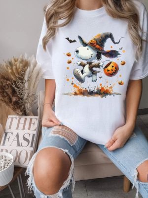 Snoopy Halloween Watercolor Shirt Snoopy Dog Sweater Funny Snoopy Shirt Snoopy Halloween Shirt riracha 2