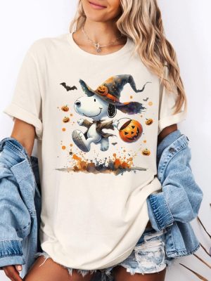 Snoopy Halloween Watercolor Shirt Snoopy Dog Sweater Funny Snoopy Shirt Snoopy Halloween Shirt riracha 3