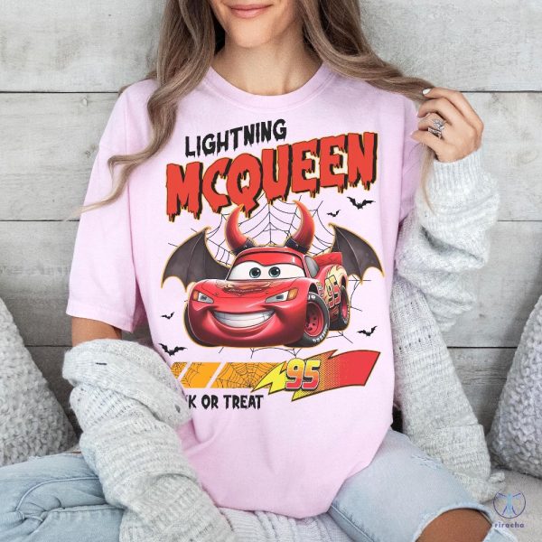 Retro Lightning Mc Queen Vintage Race 95 Halloween Shirt riracha 2