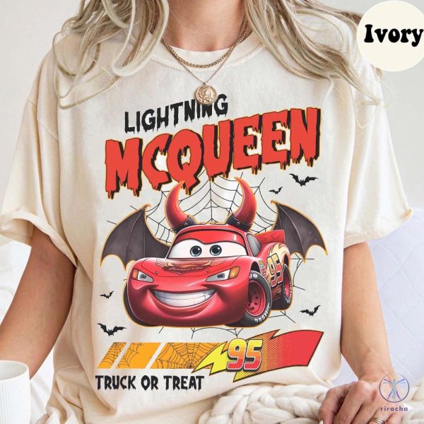 Retro Lightning Mc Queen Vintage Race 95 Halloween Shirt riracha 3