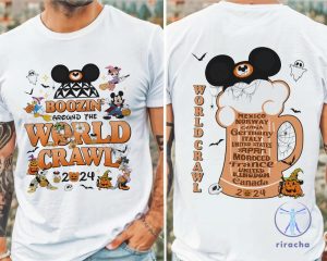 Boozin Around The World Crawl 2024 Halloween Shirt Disneyland Drinking Around The World Shirt riracha 2