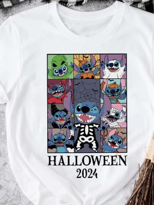 Stitch Halloween 2024 T Shirt Stitch Ghost Tee Halloween Vibe Sweater Disney Halloween Sweatshirt riracha 2