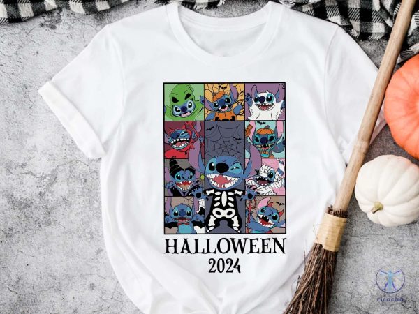 Stitch Halloween 2024 T Shirt Stitch Ghost Tee Halloween Vibe Sweater Disney Halloween Sweatshirt riracha 2