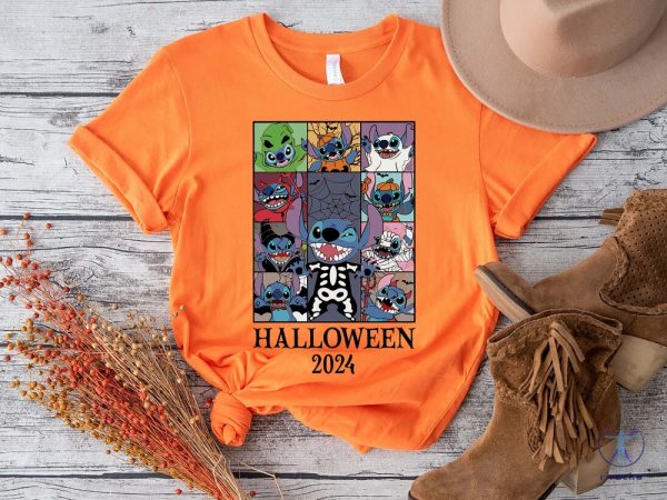 Stitch Halloween 2024 T Shirt Stitch Ghost Tee Halloween Vibe Sweater Disney Halloween Sweatshirt riracha 3