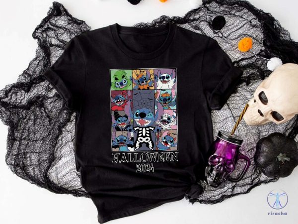 Stitch Halloween 2024 T Shirt Stitch Ghost Tee Halloween Vibe Sweater Disney Halloween Sweatshirt riracha 5