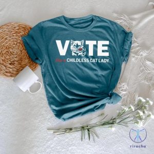 Vote Like A Childless Cat Lady Shirt Childless Cat Lady Shirt Election 2024 Shirt riracha 5