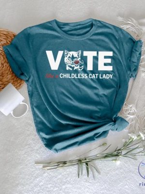 Vote Like A Childless Cat Lady Shirt Childless Cat Lady Shirt Election 2024 Shirt riracha 5