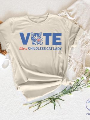 Vote Like A Childless Cat Lady Shirt Childless Cat Lady Shirt Election 2024 Shirt riracha 6