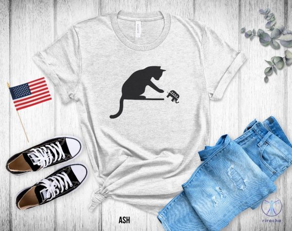 2024 Election Cat T Shirt Political Satire Tee Childless Cat Lady Shirt Funny Election Shirt riracha 1