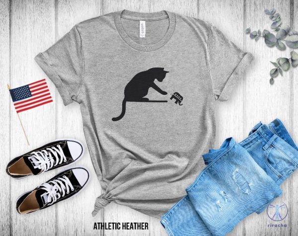 2024 Election Cat T Shirt Political Satire Tee Childless Cat Lady Shirt Funny Election Shirt riracha 4